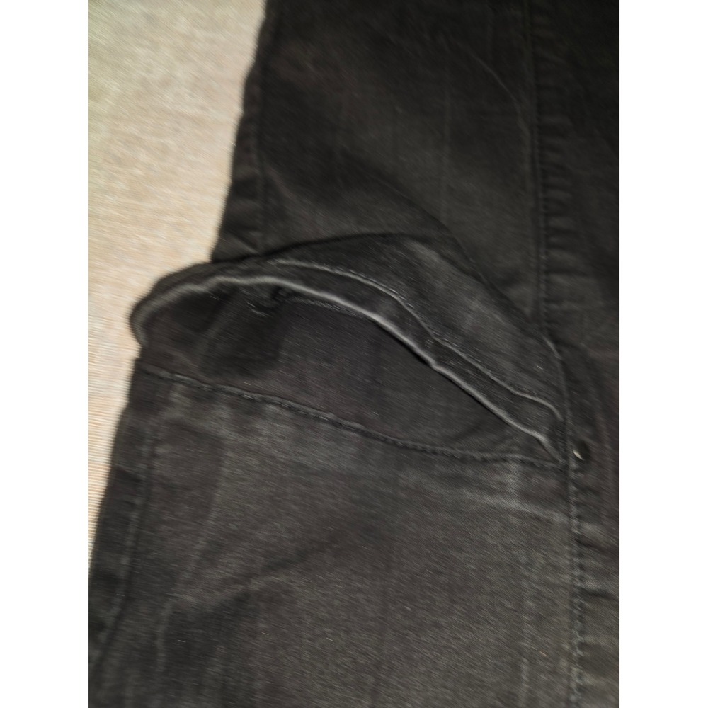 Womens Black Cargo Utility Straight Leg Jeans Stretch Y2K Pants Size 36x28 - Picture 8 of 14